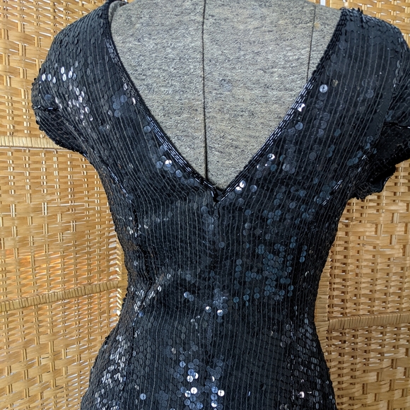 80s Vintage Sequin Beaded Dress - Picture 7 of 11